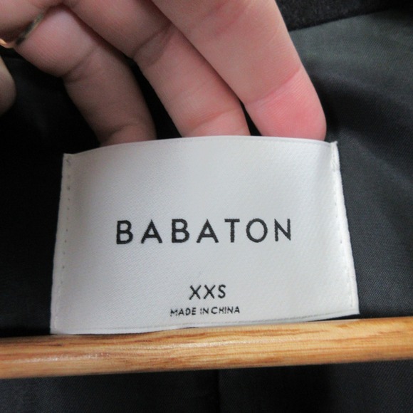 Aritzia BABATON The Connor Coat Black Wool Wrap Belted luxury Womens XXS - Picture 3 of 15